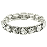 Rhinestone crystal platinum plated bracelet