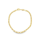 Gold Filled 18k Flat Mariner Link Bracelet (H199A/I566/E267)