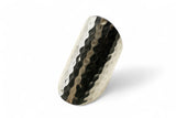 Hammered 925 Sterling Silver Shield Ring