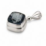 Blue Cubic Zirconia Sterling Silver Pendant