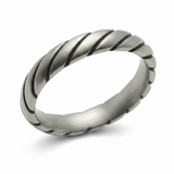 Stainless Steel Striped Ring