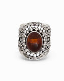 Amber Sterling Silver Ring