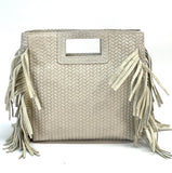 Italian Woven Suede Fringe Crossbody