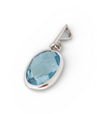 Blue Topaz Sterling Silver Pendant