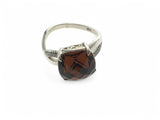 Swarosky & white cubic zirconia silver ring