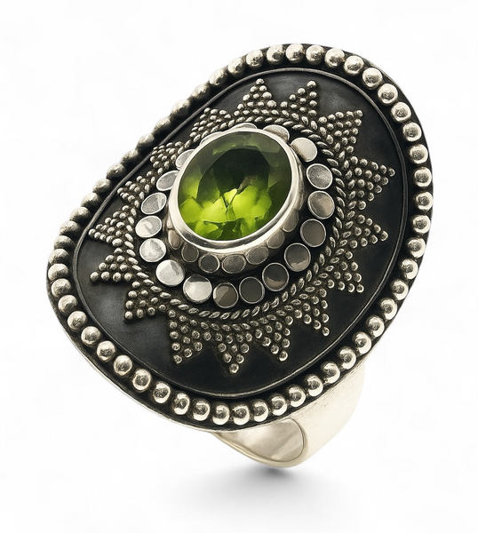 Peridot Sterling Silver Ring