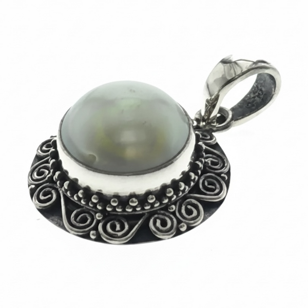 Pearl White Sterling Silver Pendant