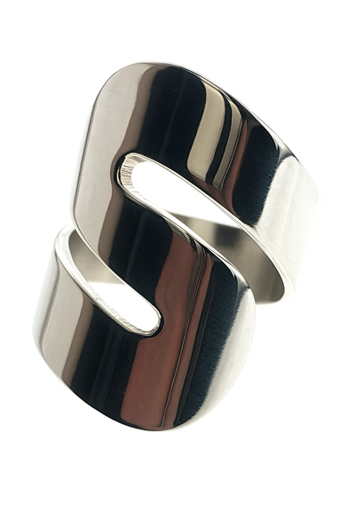 Swirl Shaped Sterling Silver Ring