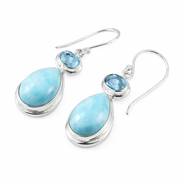 Larimar Sterling Silver Earrings
