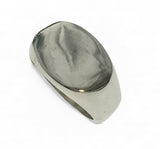 Plain Signet Sterling Silver Ring
