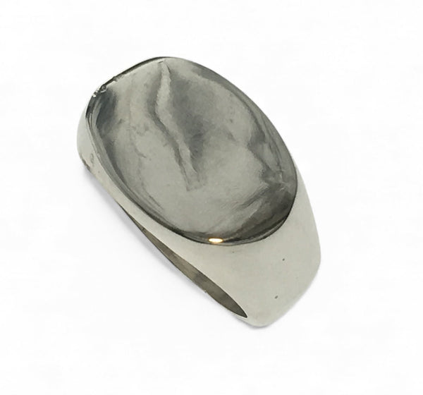 Plain Signet Sterling Silver Ring