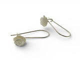 Mother of Pearl Rose Sterling Silver Earring
