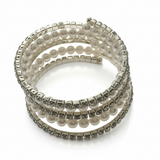 Stretchable Pearl and Cubic Zirconia Bracelet