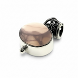 Pink Resin Sterling Silver Pendant