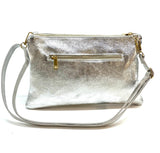 Italian Pebbled Leather Zip Wristlet Clutch wholesale