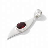 Garnet Sterling Silver Pendant