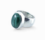 Malachite Sterling Silver Ring