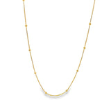 Gold Filled 18K Box Chain With Gold Ball (F113)