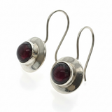 Garnet Sterling Silver Earrings