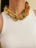 Gold Single Layer Minimalist Chain Necklace