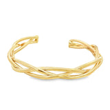 Gold Filled 18K Vintage Intertwined Open Cuff (B138)