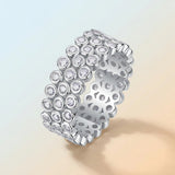 Moissanite S925 Silver Moissanite Full-Eternity Ring
