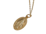 Coin 18K Gold Plated 925 Sterling Silver Virgin Mary Pendant
