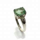 Green Stone Sterling Silver Ring