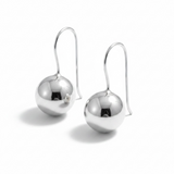 Ball Drop 8mm Sterling Silver Earrings