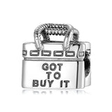 S925 Sterling Silver Handbag Bead Pendant