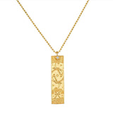 Long Zodiac 18k Gold Plated Waterproof 18inch Stainless Steel Necklace