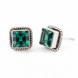Green Quartz Sterling Silver Earrings
