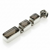 Smoky Topaz 3 Tier Sterling Silver Pendant