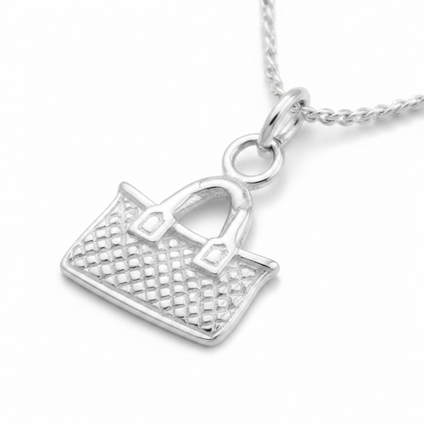Weaved Basket Sterling Silver Pendant - Artisan Jewelry PJP042