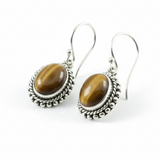 Tigers Eye Sterling Silver Earrings