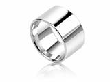Plain 9mm Sterling Silver Band Ring - Genuine .925 Silver