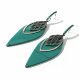 Turquoise Like .925 Sterling Silver Wing Earring