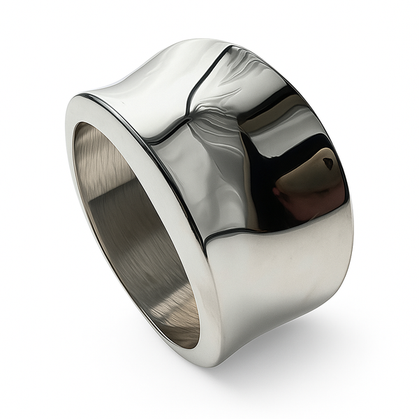 Curved Sterling Silver Ring