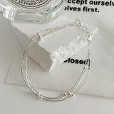 S925 Sterling Silver Triple Snake Bead Bracelet