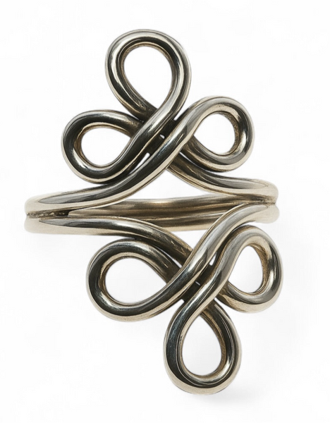 Wire Flower Sterling Silver Ring