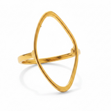 Gold Plated Arc Sterling Silver Midi Ring