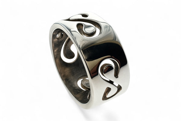 S See through Sterling Silver Band