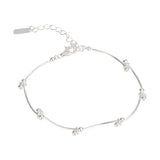 S925 Sterling Silver Wavy Bead Bracelet