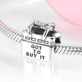 S925 Sterling Silver Handbag Bead Pendant