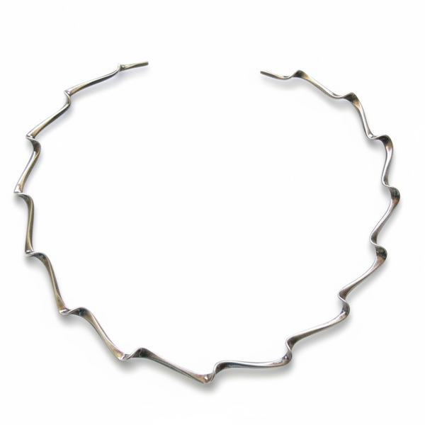 Collar Wavey Sterling Silver Necklace