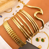 Bracelet, 18K Gold Plated Steel