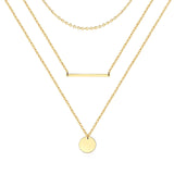 Necklace, 18K Gold Plated Steel