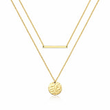 Necklace, 18K Gold Plated Steel