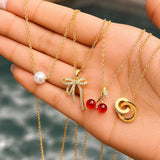 Necklace, 18K Gold Plated Steel