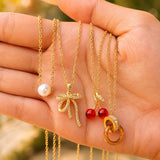 Necklace, 18K Gold Plated Steel
